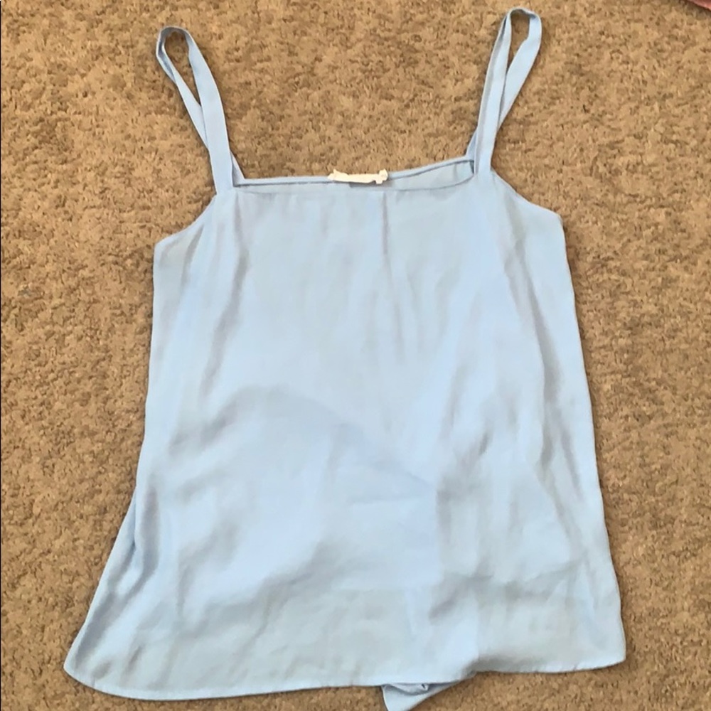 Baby blue cross back tank